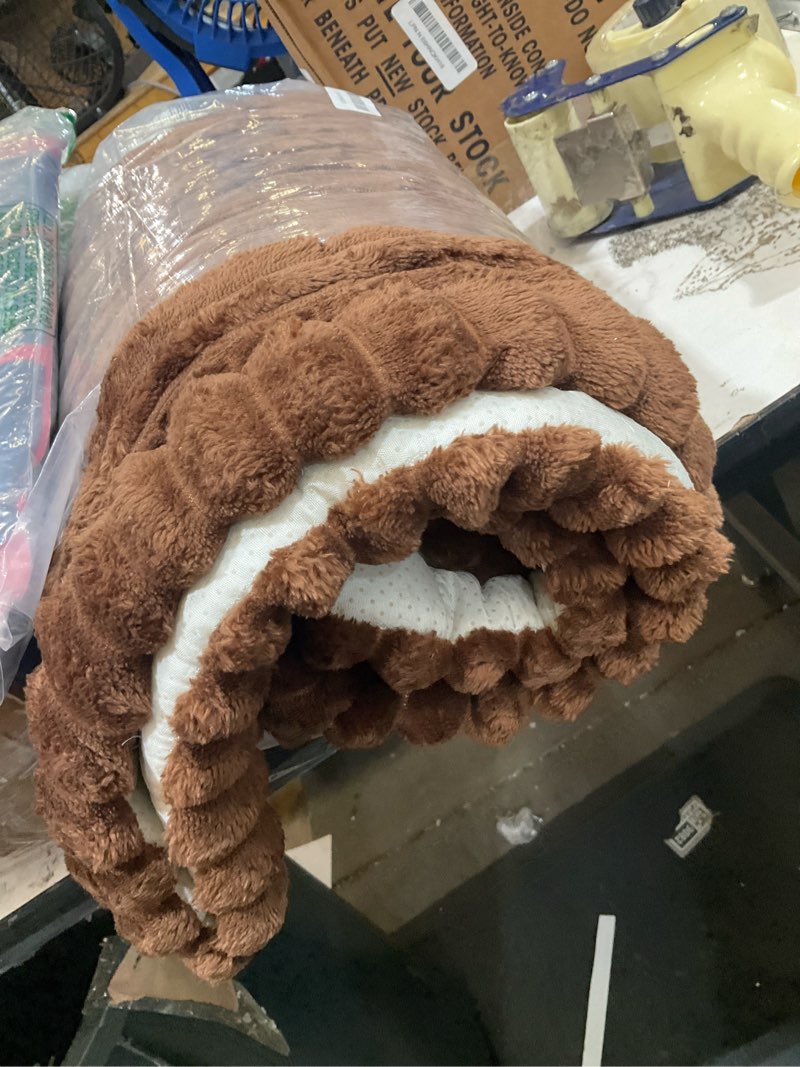 Condition photo showing Good Condition for smiry couch cover for dogs washable, non slip fuzzy pet couch covers for 3 cushion sofa pet friendly, thick soft sofa slipcovers cushion protector (brown, 27.6" x 47") brown 27.6"x47"