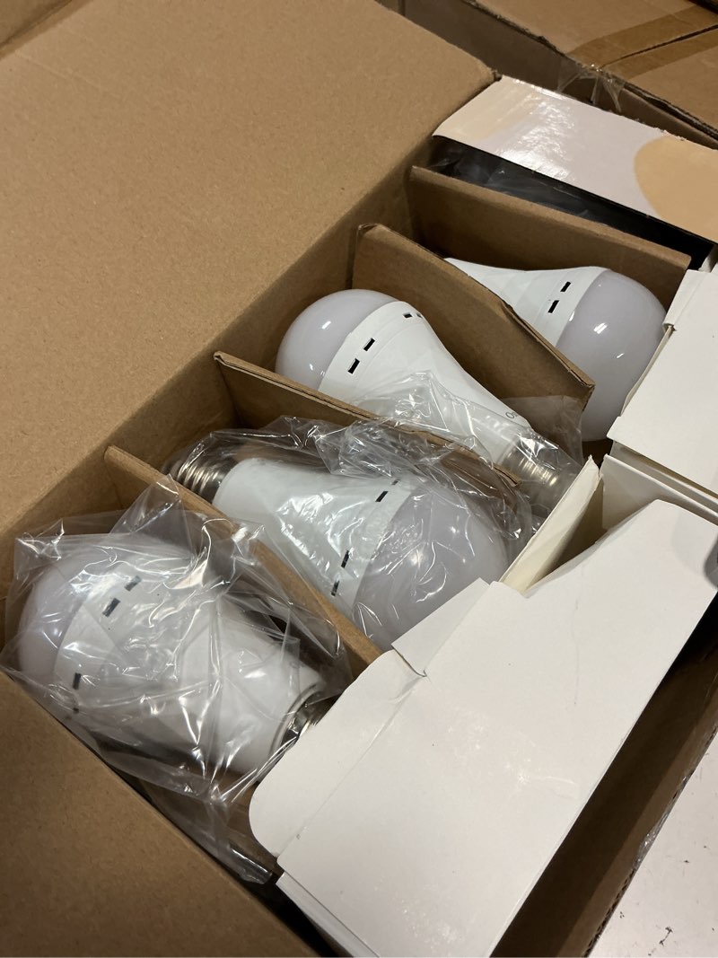 Condition photo showing Good Condition for ostwiki 10 pack rechargeable emergency light bulbs for power outage | battery operated backup light bulb for camping outdoor hurricane 9w e27 8500k white self-charging led bulbs