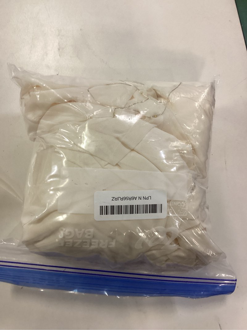 Condition photo showing As Is for 10ft x 10ft Champagne Chiffon Backdrop Curtain with Lights String for Parites Wedding Wrinkle Free Curtain Photo Backdrops Drapes for Baby Shower Birthday Party Home Decorations 5'(W) x 10'(H), 2 panels Champagne