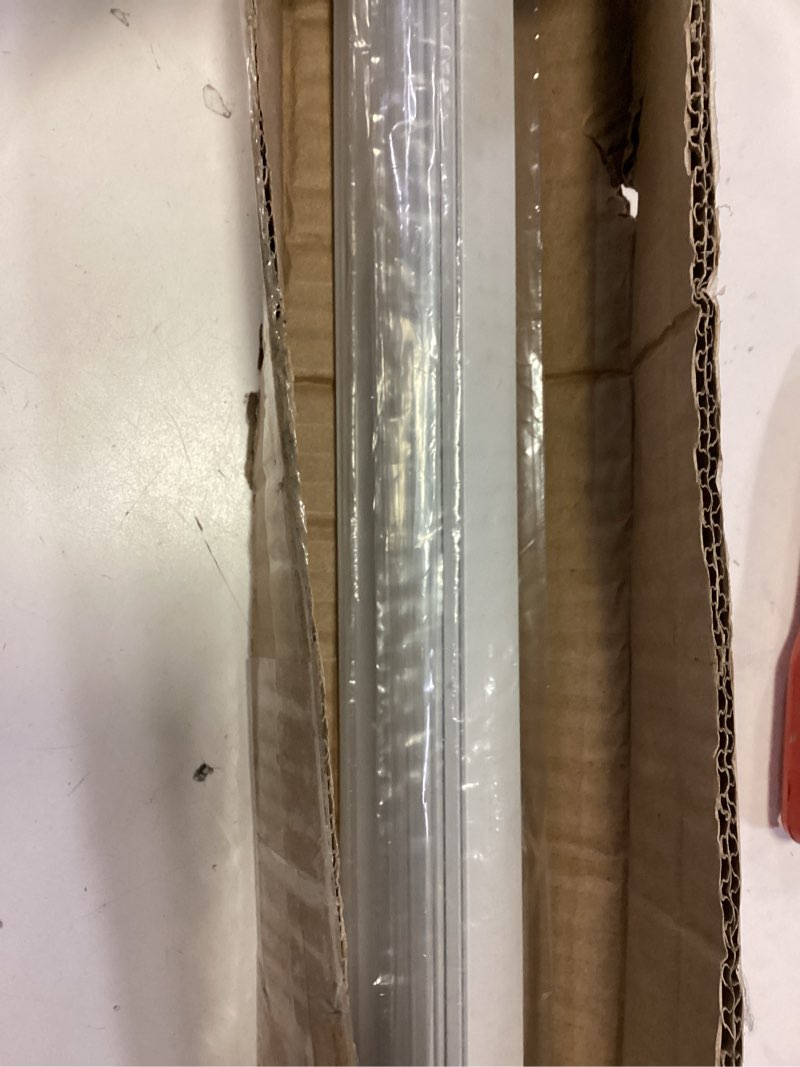 Condition photo showing Good Condition for Matte White 5-Pack 3.28FT Pre-Drilled Clip Free LED Strip U Channel Diffuser, Tight and Flush Mounted Under Cabinet Tape Track Aluminum Low Profile with UV Resistance Milky Cover (5)