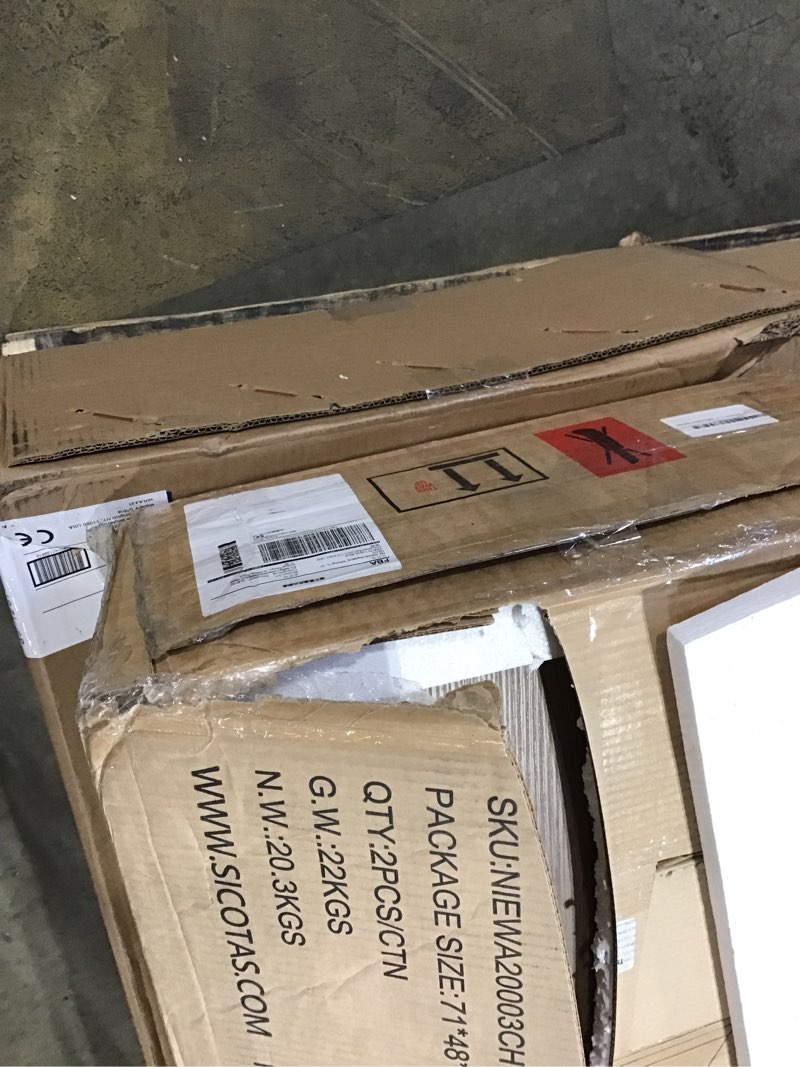 Condition photo showing As Is for SICOTAS Rattan Nightstand Set of 2, Rattan Decor Drawer with Brass Knobs Night Stand Bedside Table B