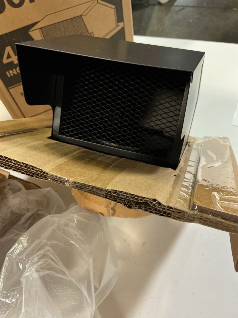 Condition photo showing Good Condition for roof vent cap - hon&guan roof vents 4 inch galvanized steel bathroom 4 roof exhaust vent for ventilation system-with damper, black