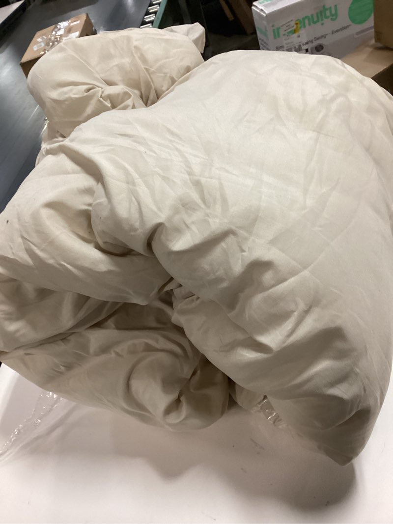 Condition photo showing As Is for Litanika Queen Comforter Set Beige, 3 Pieces Ruffle Lightweight Bedding Comforter Set, Fluffy Bed Set (90x90In Comforter, 2 Pillowcases) 01 - Beige Queen (90"x90")