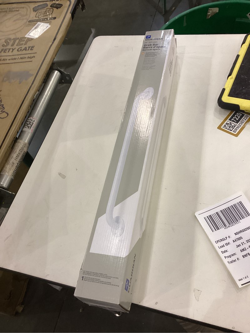Condition photo showing New/Like New for Medline White 24” Grab Bar for Shower & Bathtub, Independence Aid & Ease of Movement — For Elderly, Handicapped or Seniors, 300 lb. Capacity, 1 Bar 24"