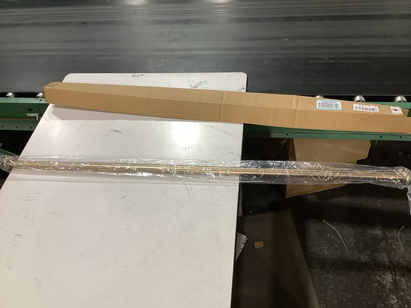 Condition photo showing New/Like New for ivilon tension curtain rod - spring tension rod for windows or shower, 54 to 90 inch. warm gold 54" to 90" warm gold