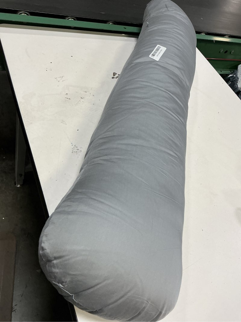 Condition photo showing Good Condition for weighted body pillow 6.5lbs - weighted pillow for deeper sleep (41" x 10") - cooling body pillows for adults, full body pillow for sleeping, side sleeper body pillow with cover cooling grey original 41" x 10" (6.5lbs)