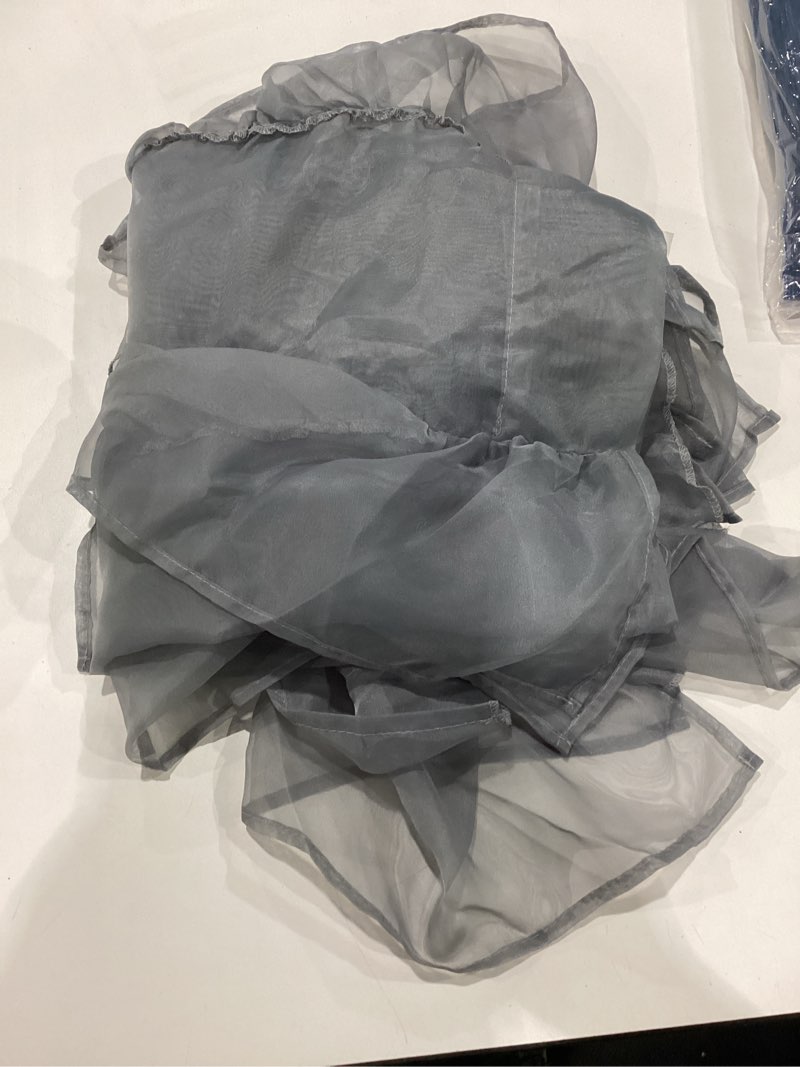 Silver Curtain Valances for Windows 1 PCS