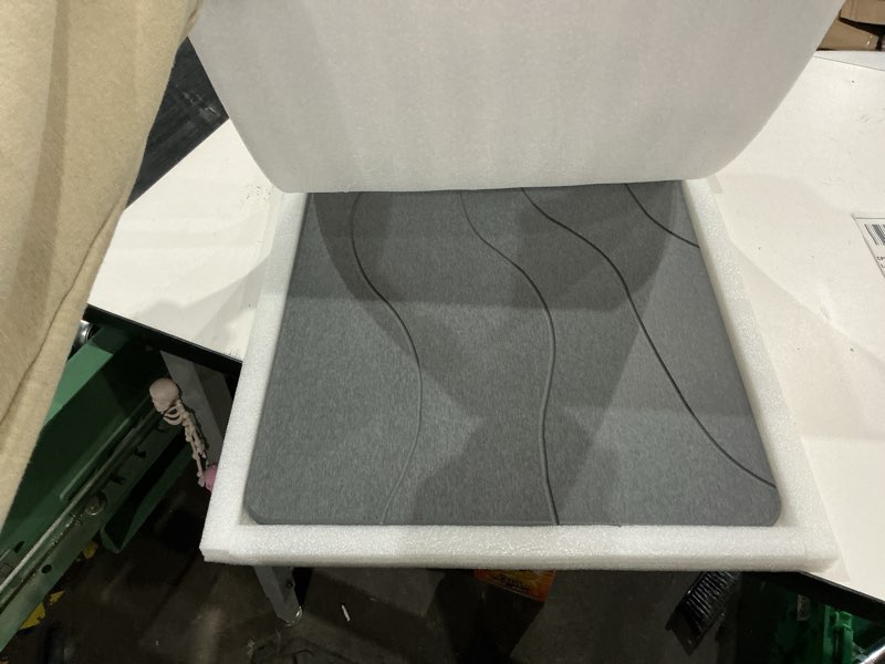 Condition photo showing New/Like New for stone bath mat, dries quickly diatomaceous earth mats for bathroom shower exit, easy to clean, 23.5" x 15.5" dark gray-wave