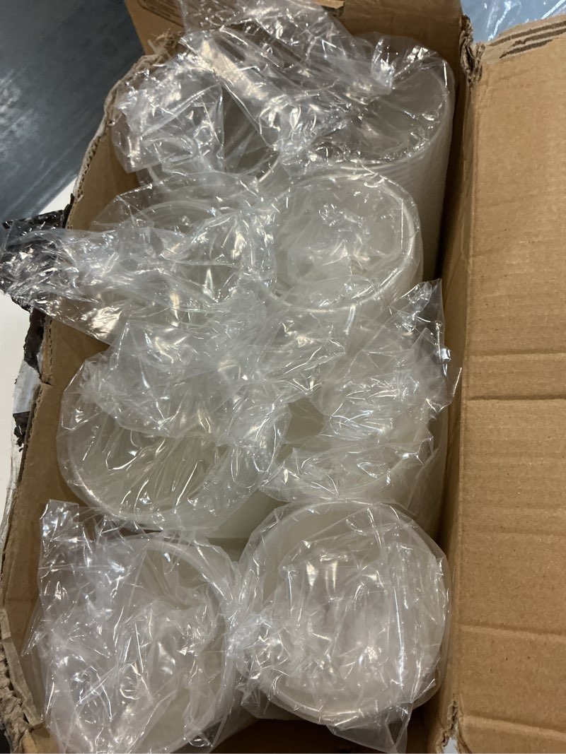 Condition photo showing Good Condition for siuq 600 pack 9 oz plastic cups, clear disposable cups, hot/cold party drinking cups, pp clear plastic cups bulk for party, picnic, bbq, wedding, travel 9 oz-600pack