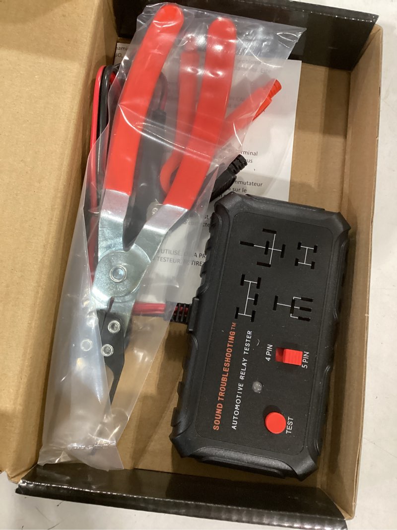Condition photo showing Good Condition for automotive relay tester with relay puller - 12v auto relay diagnostic tool, car relay tester with battery clips, relay testing kit, electrical systems tool | patented