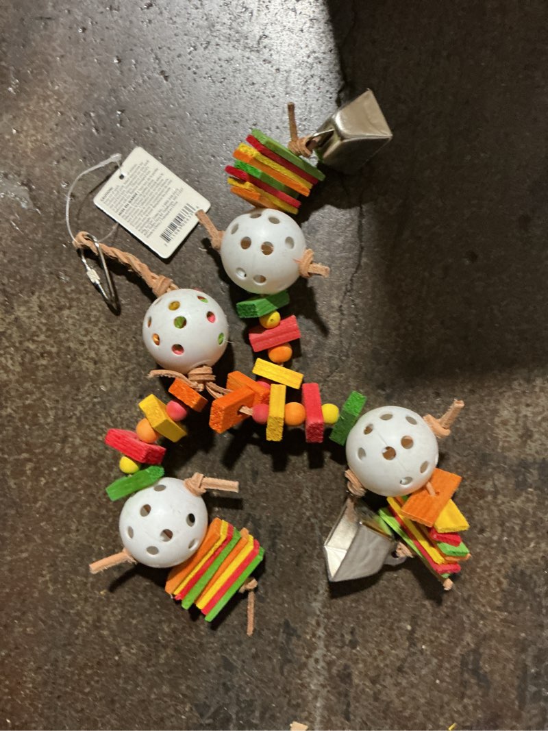 Condition photo showing Good Condition for (Bidding on 12) Caitec Bird Toy Batter Up 5in x 12in Medium