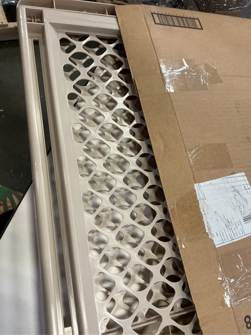 Condition photo showing Good Condition for Toddleroo by North States - Supergate Ergo Baby Gate: Plastic Baby Gate for Stairs & Doorways - Adjustable Indoor Safety Gate - Made in USA - 26 to 42 Inches Wide - 26 Inches Tall - Sand