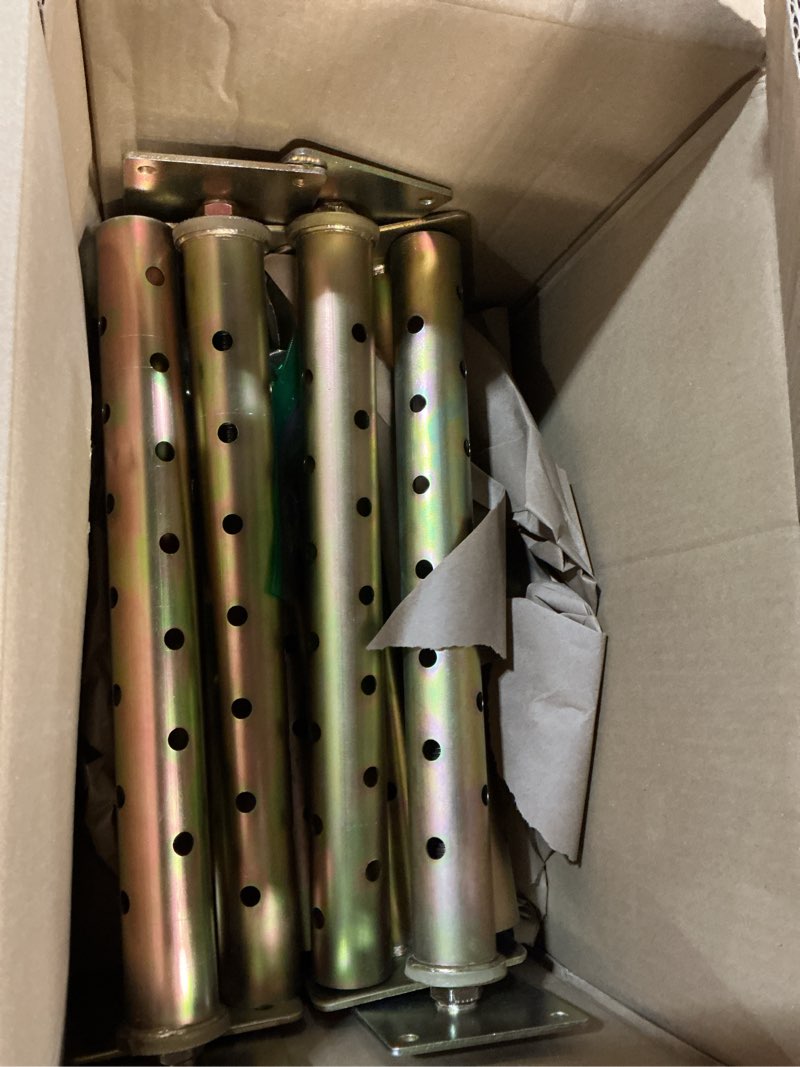 Condition photo showing As Is for 19.5"-34.5" height range adjustable house floor jacks post pole for leveling, galvanized, 4 pack 19.5-34.5 inch