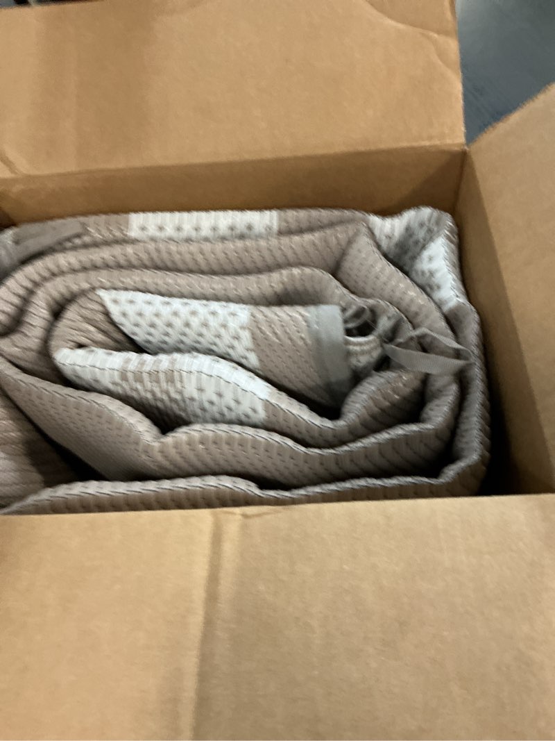 Condition photo showing As Is for GAOMON Outdoor Rug 8x10 Area Rugs for Patio Waterproof Plastic Straw Rug Reversible Patio Rugs RV Camping Outdoor Carpet for Porch Patio Outside RV Deck Balcony Picnic Beach Decor Border-Coffee Border-coffee 8' x 10' (Rectangular)