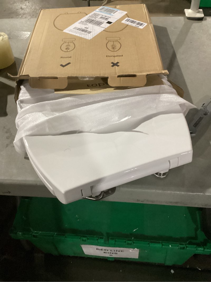 Topseat Plus Toilet Seat Round, Slow Close Toilet Seat, No-Slam, Magnetic Quick-Release Easy Clean, 