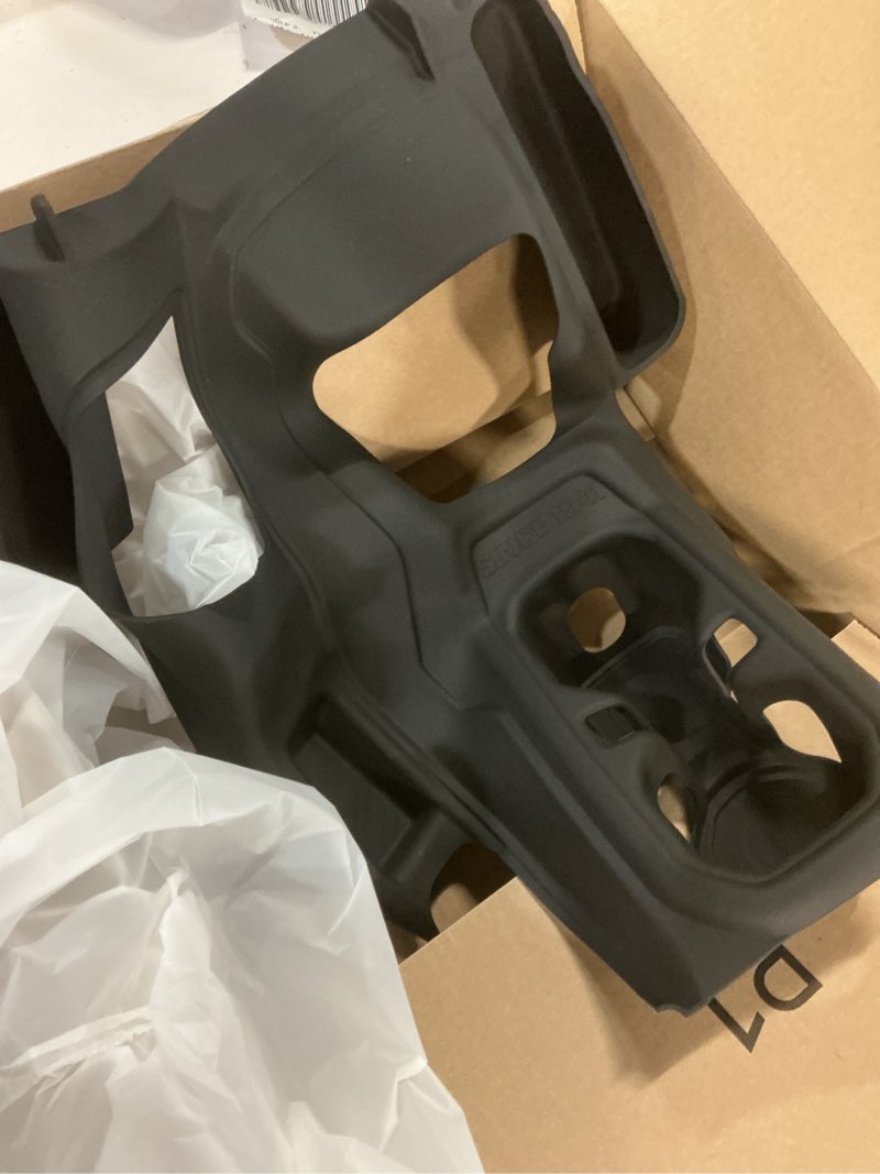 Condition photo showing Good Condition for 3-in-1 silicone center console liner tray for jeep wrangler jl/jlu & gladiator jt|non-slip cup holder mat & center console protector liner pad& side storage pocket interior accessories (orange) orange 3-in-1 storage liner tray (color may vary ours is black)