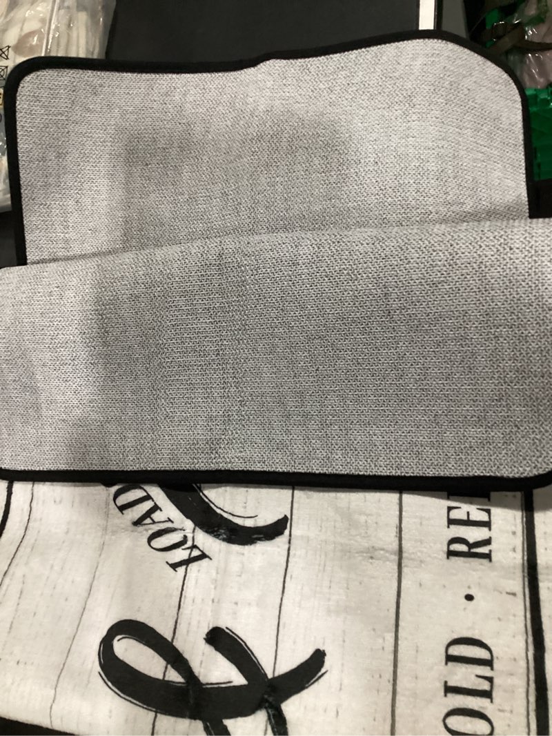 laundry room rug runner 20"x49" non slip tprback laundry rugs for laundry decor bordered design wash