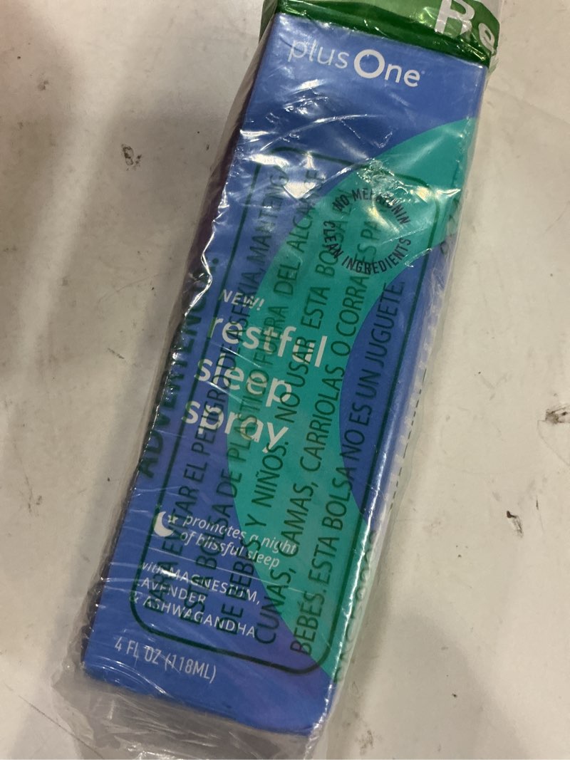 Condition photo showing New/Like New for plus one blissful sleep spray – magnesium, lavender & ashwagandha for relaxation, calm & rest – hormone-free, fragrance-free, menopause-friendly aromatherapy mist