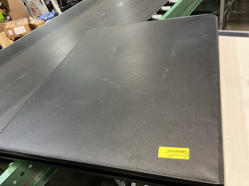 Condition photo showing Good Condition for amazon basics portable 4 ft rectangular folding dining table, 4 adjustable height settings, space saving fold-in-half design and carrying handle, indoor & outdoor, washed black, 47.8 x 23.9 x 33.9 in 47.8 x 23.9 x 33.9 in washed black