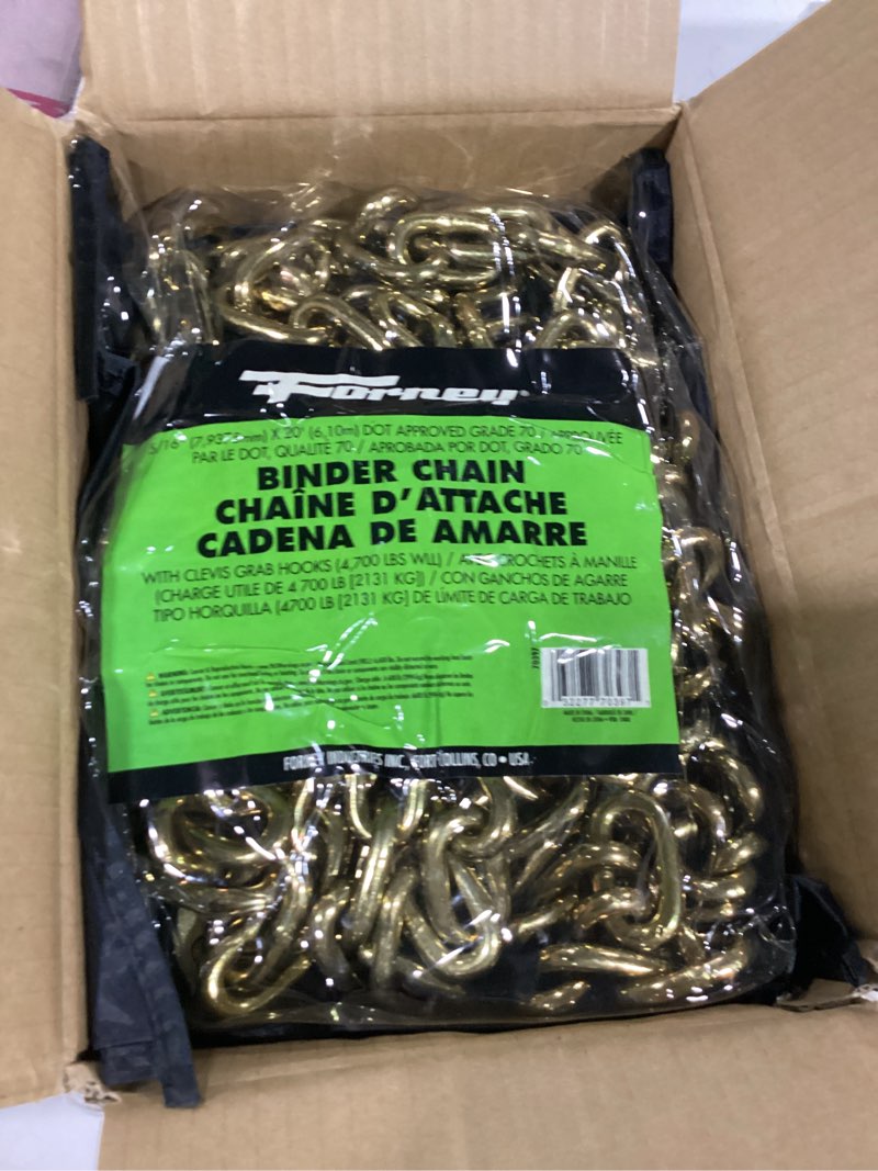 Condition photo showing New/Like New for forney 70397 binder chain, 5/16-inch by 20-feet