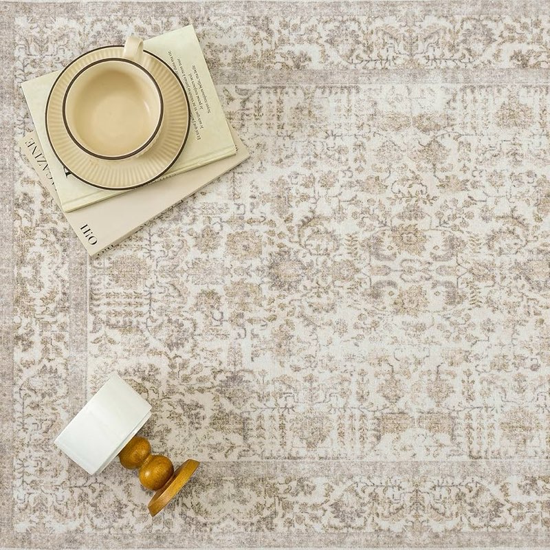 area rug 5x7 for living room bedroom, non-slip dining room rugs, extra soft non shedding non skid du