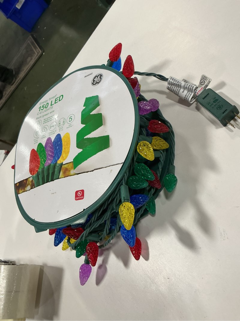 Condition photo showing As Is for GE Energy Smart 150 -Count 49.6-ft Multicolor LED