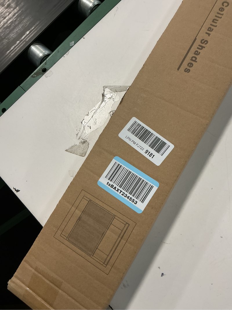 Condition photo showing New/Like New for Grandekor Top Down Bottom Up Cellular Shades Cordless, 35" Wx64 H, Pull Down Honeycomb Blinds for Windows Room Darkening Blinds & Shades for Living Room Bedroom, Blackout, White