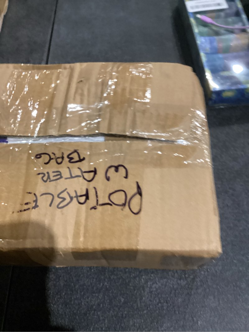 Condition photo showing Good Condition for Water Tank, 65 Gallon Water Storage Bladder, Foldable Portable Water Storage, Large Water Storage Containers with 3/4" PVC Spigot and Hose Kit for Camping, Garden, Emergency Water Bag Blue 65GAL