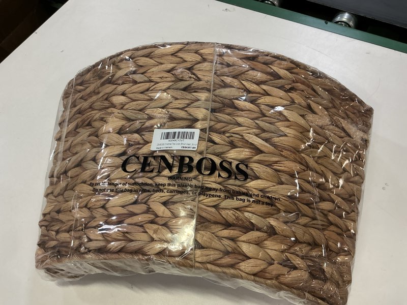 Condition photo showing New/Like New for CENBOSS Rattan Christmas Tree Collar, Wicker Tree Skirt & Stand Base Cover (Brown Wash, 24 inch)
