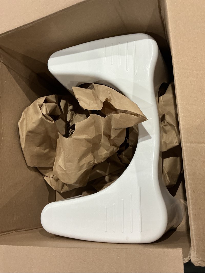 Condition photo showing As Is for squatty potty simple curve bathroom toilet stool 7" white