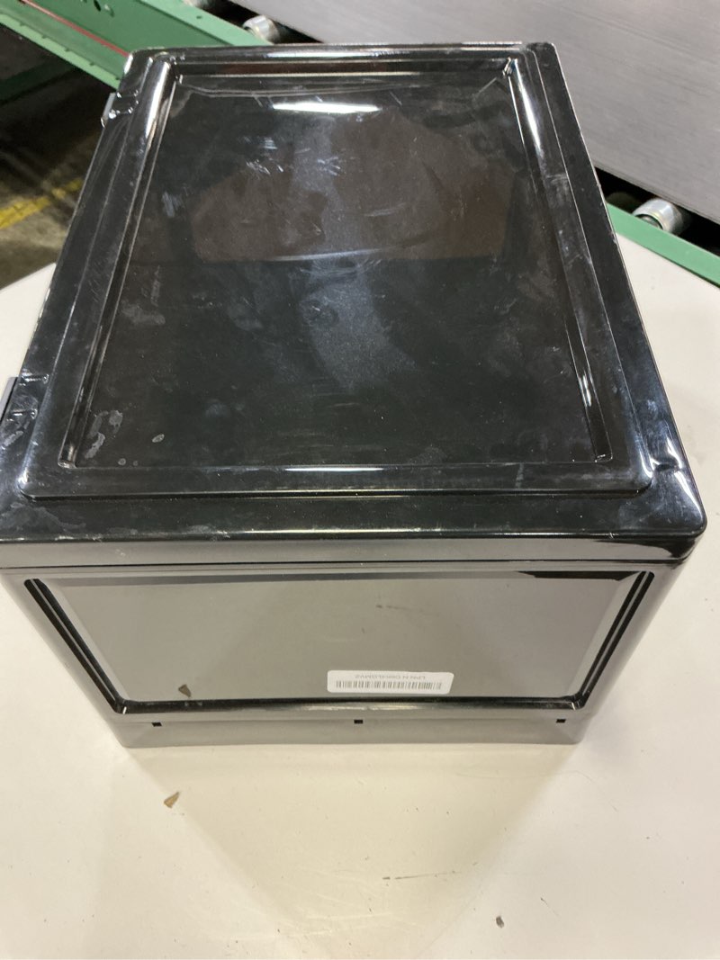 Condition photo showing Good Condition for large medicine lock box with dual 3-digit combination locks, 24l lockable storage box for medication, snacks, phone, and electronics - bpa-free organizer bin for home, office, fridge, and safety black