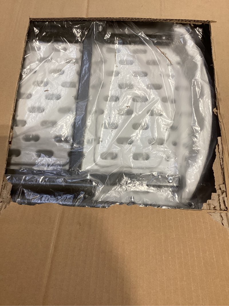 Condition photo showing Good Condition for 2 sets 32in high top round folding cocktail table indoor outdoor parties bbqs weddings events white bar height tables with 32"x43" spandex stretch black table covers