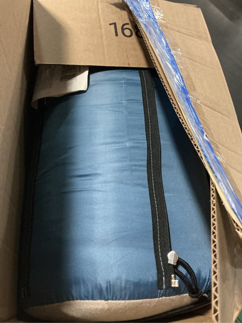 Condition photo showing Good Condition for coleman sun ridge 40°f cool-weather sleeping bag, lightweight adult sleeping bag with soft trim & draft tube, machine washable pfas-free