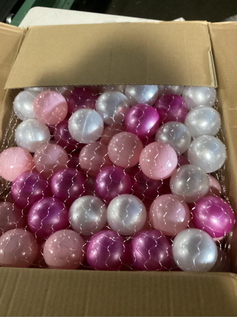 Condition photo showing New/Like New for soft plastic ball pit balls, 100 200 500pcs plastic toy balls for kids, crush proof stress balls for baby toddler birthday party, ball pits play tent, baby pool water toys, party decoration purple pink white 200 balls