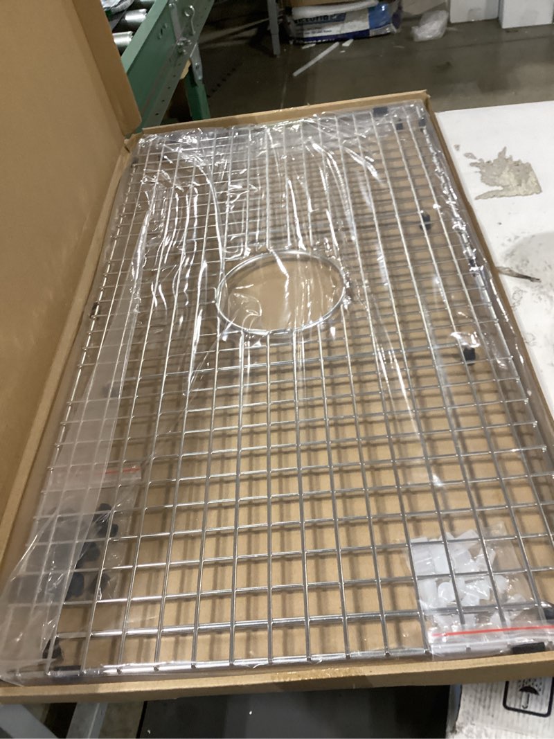 Condition photo showing Good Condition for similar  productsink protector grid stainless steel for kitchen sink, detachable sink protectors (29-1/2\" x 15-3/4\") 29-1/2\" x 15-3/4\" centered drain