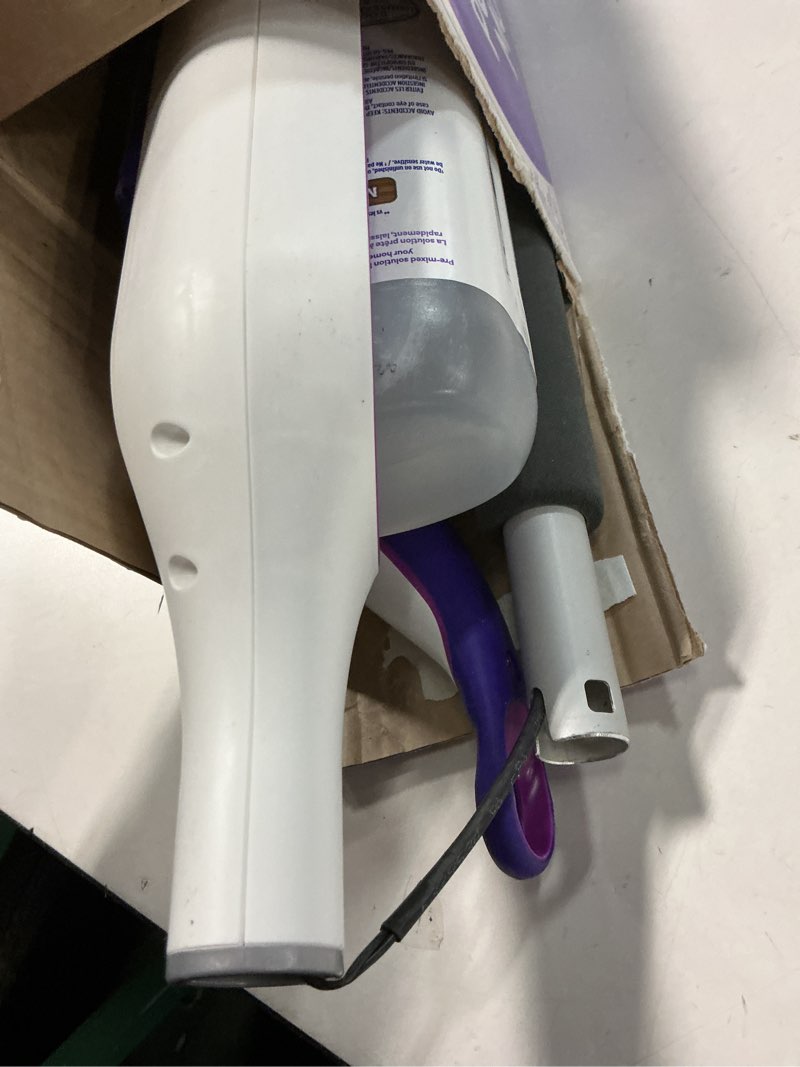 Condition photo showing As Is for Swiffer PowerMop Multi-Surface Mop Kit for Floor Cleaning, Includes PowerMop, 2 Mopping Pad Refills, 1 Cleaning Solution with Fresh Scent and 2 Batteries Purple and White