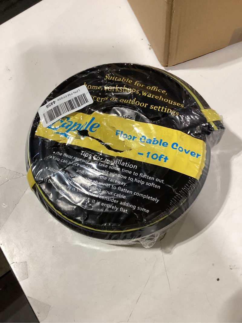 Condition photo showing Good Condition for Eapele 10 ft Floor Cable Cover Protector, Heavy Duty PVC Duct Easy to Unroll, Prevent Trip Hazard for Home Office or Outdoor Settings 10 feet Yellow & Black