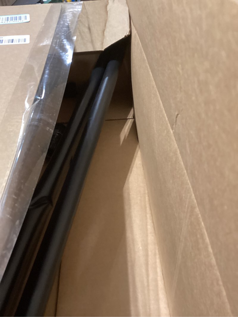 Condition photo showing As Is for ZOCONE Tension Curtain Rod 51-148 In (4.25-12Ft), Shower Curtain Rod No Drilling for Bathroom Window, Extra Long Outdoor Tension Rods for Patio, Christmas Garland Telescopic Rod Renter Friendly, Black Black 51-148 Inches