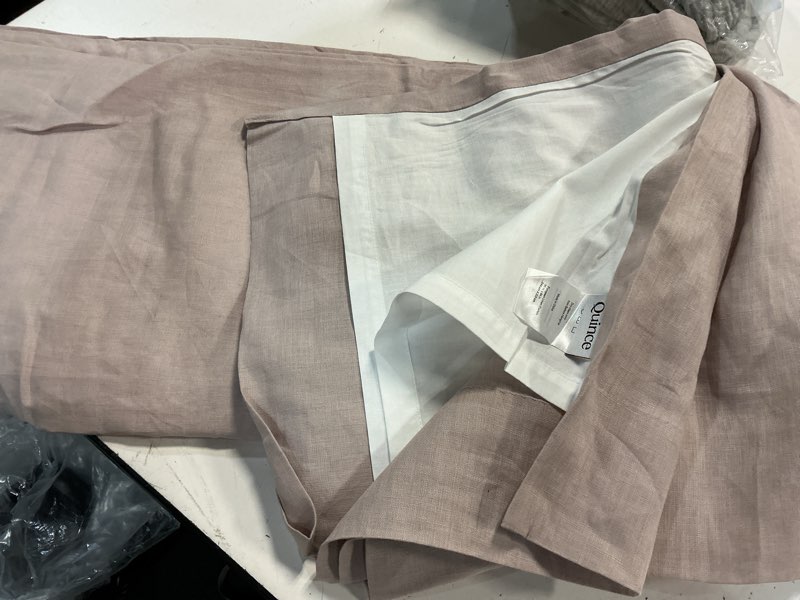 Condition photo showing Good Condition for quince european linen curtian 96”x84” blush