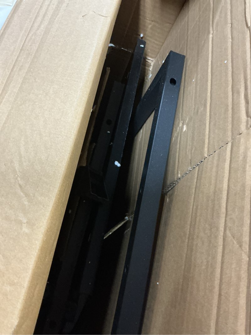 Condition photo showing As Is for infinipower l shaped desk gaming computer 50 inch reversible corner table pc work table for writing study student with wood tabletop metal frame cpu stand side bag for home office small place darkblack