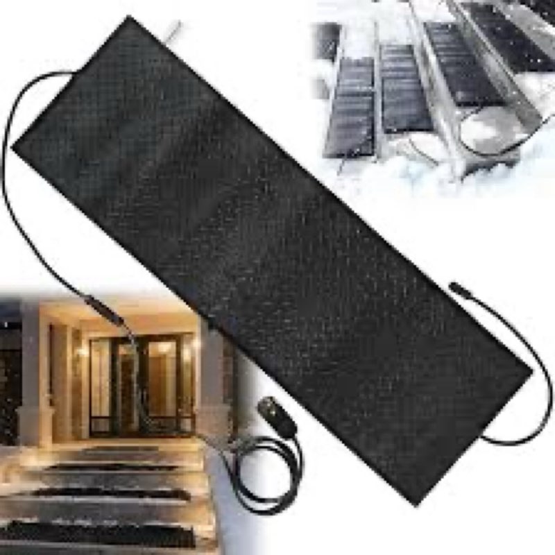 20x60in heated snow melting mats, 7mm thickening no-slip rubber snow melting mats outdoor, electric 