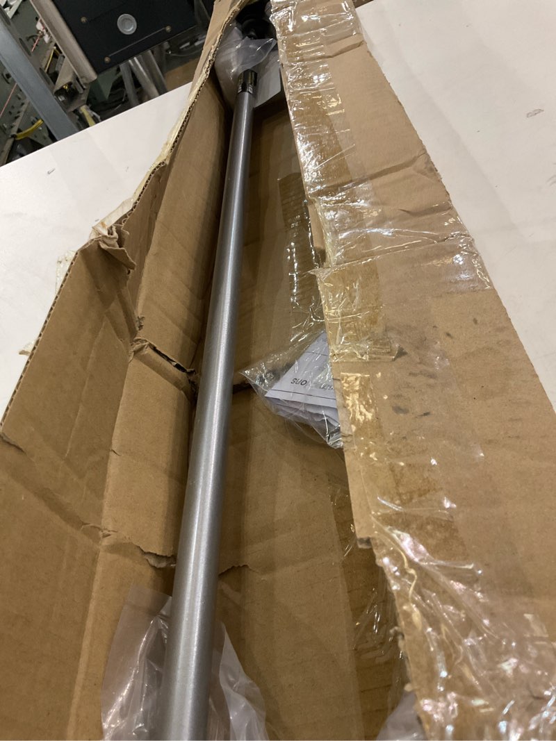 Condition photo showing Good Condition for Zenna Home Adjustable Curtain Tension Rod with Decorative Round Finials, No Drill Small Window Rod, Easy Install Expandable Tension Curtain Rod for Windows, 28 to 48 Inch, Brushed Nickel Brushed Nickel 28" to 48"