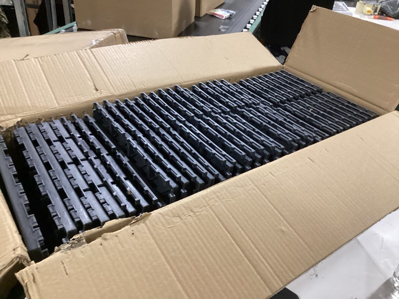 Condition photo showing Good Condition for ToLanbbt Modular Interlocking Cushion 12P 11.8" x 11.8" Interlocking Rubber Floor Drain Holes Non-Slip Splicing Drainage Mats for Deck, Shower, Kitchen, Drain Pool, Sauna Bath, Indoor Outdoor (Black) 12 PCS Black