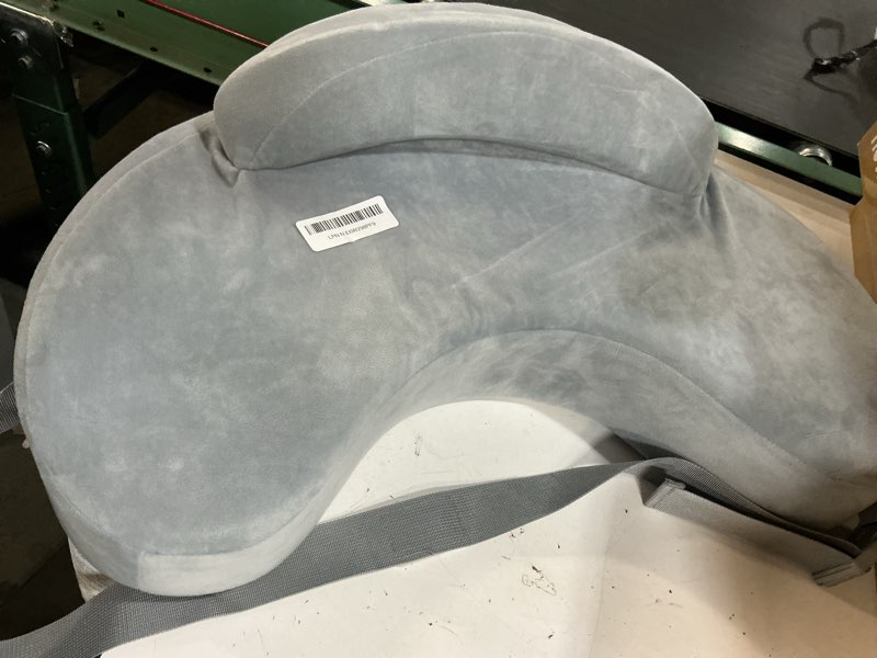 Condition photo showing Good Condition for momcozy innovative safety guard nursing pillow - firm & springy memory foam - stable, ergonomic support & comfort - wider breastfeeding cushion, adjustable, removable cover, baby safety certified cozylite -grey cozylite