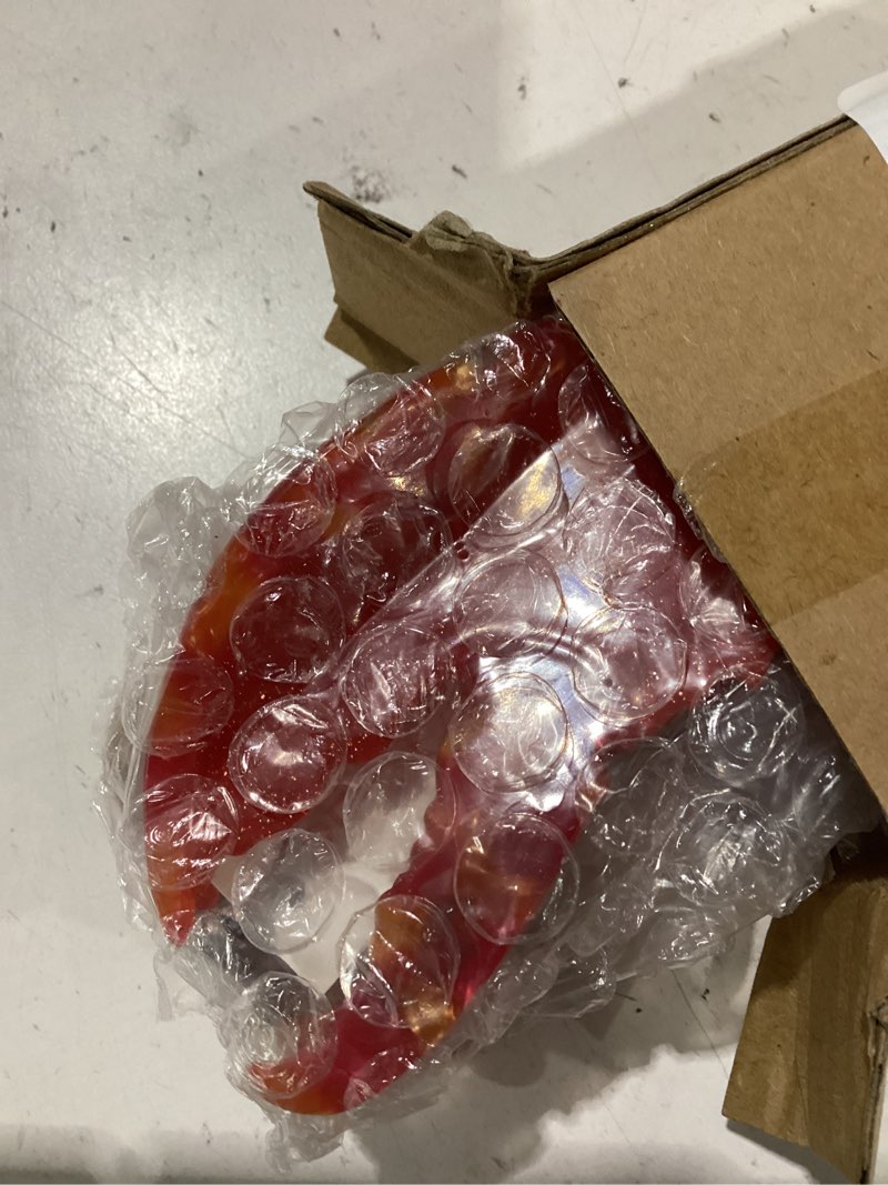 Condition photo showing New/Like New for lobster claw clip, red lobster acetate hair clip for women, small non-slip grip, strong spring for thin & thick hair