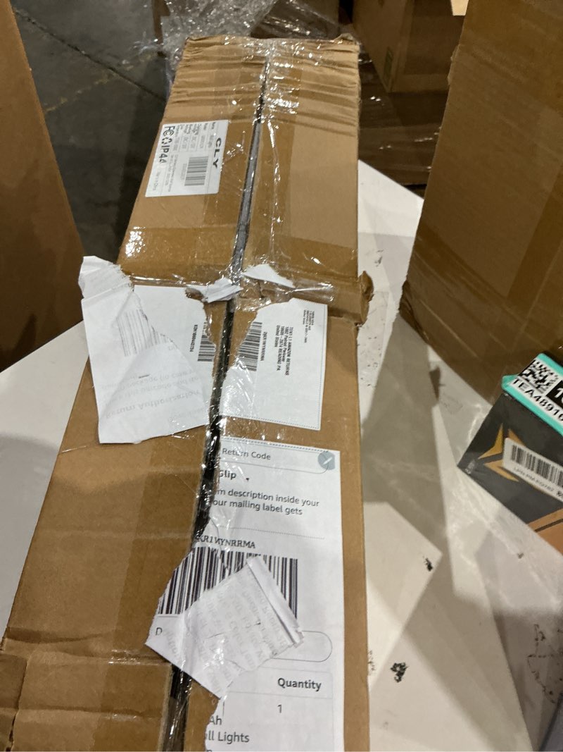 Condition photo showing As Is for cly battery operated wall sconces set of 2, 10000mah rechargeable wireless wall lights with remote, 6 color temp dimmable 350° rotate wireless wall scone decor for mirror bedroom living room 28 inch