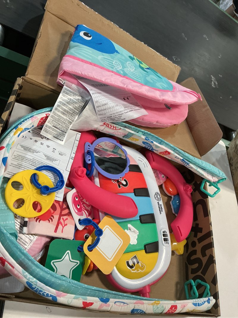Condition photo showing As Is for baby einstein ocean explorers 4-in-1 kickin tunes jellyfish jamboree music & language discovery gym, pink, ages 0 months and up ocean explorers jellyfish jamboree