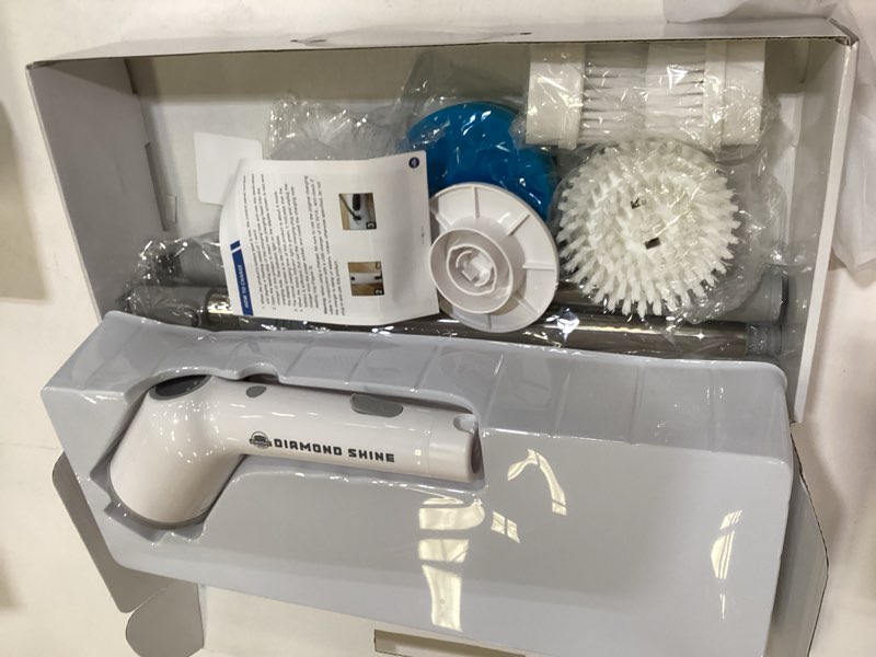 Condition photo showing Good Condition for diamond shine 7-in-1 spin scrubber – cordless rechargeable electric spin scrubber with extendable handle & multiple brush heads for kitchen, bathroom, tile, grout & floors – lightweight power cleaner