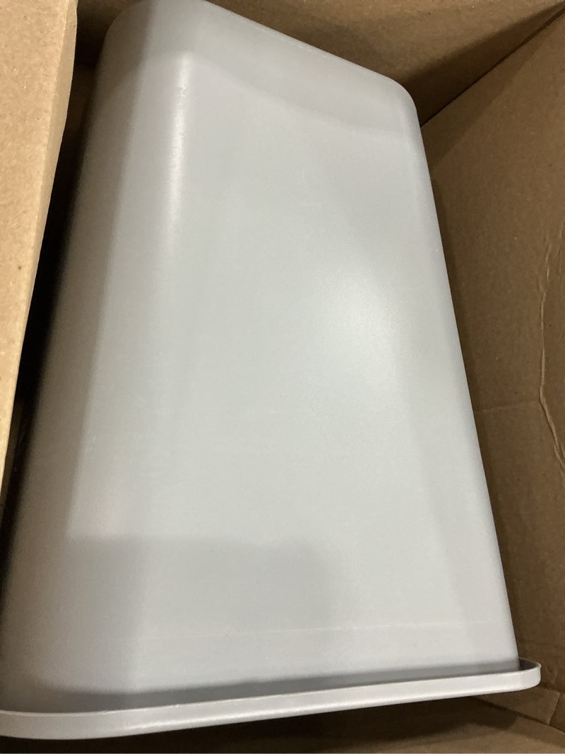 Condition photo showing Good Condition for rubbermaid soft molded plastic wastebasket, rectangular, 10.25gal, gray (1 pack