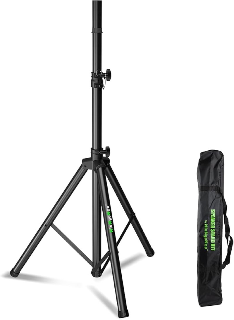 speaker tripod stand height adjustable from 43.7'' to 70.8'' pa dj party tripod speaker stand 35mm compatible insert with a carry bag, single ( similar